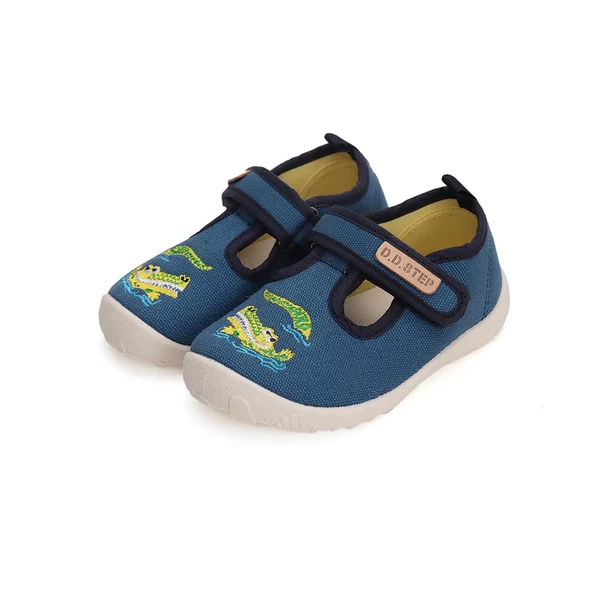 D.D. Step kék krokodilos vászoncipő - CSB-41614A