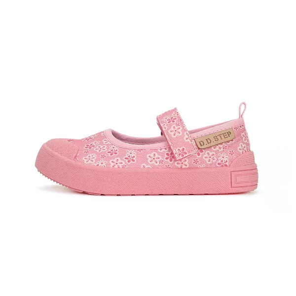 D.D. Step rózsaszín virágos vászoncipő - CSG-41398