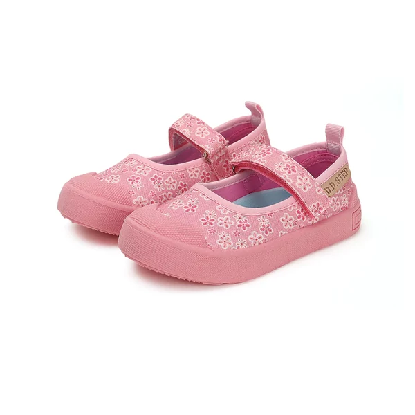 D.D. Step rózsaszín virágos vászoncipő - CSG-41398