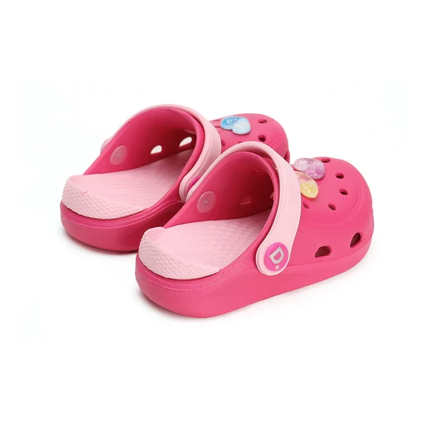 D.D. Step rózsaszín szívecskés papucs - J091-41700C