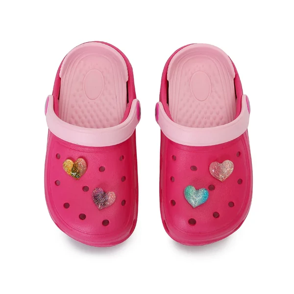 D.D. Step rózsaszín szívecskés papucs - J091-41700C