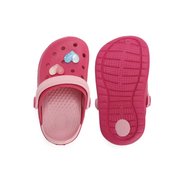 D.D. Step rózsaszín szívecskés papucs - J091-41700C