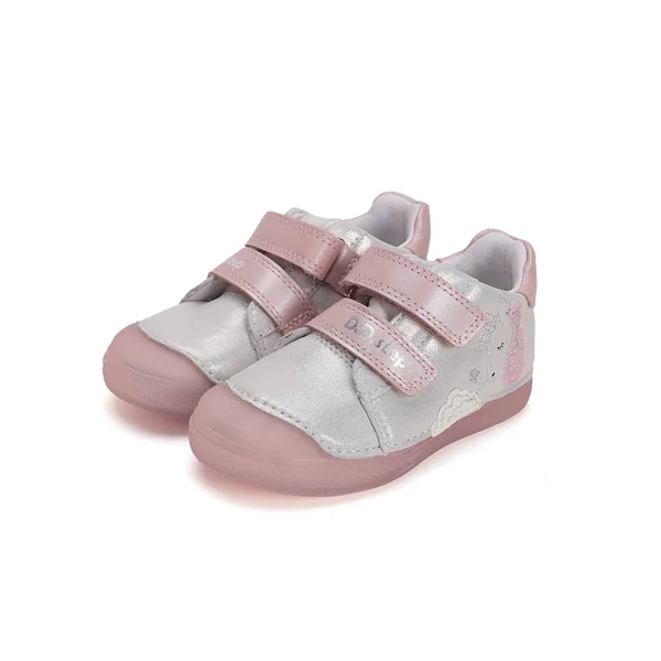 D.D. Step ezüst-rózsaszín unikornisos zárt cipő - S049-51250