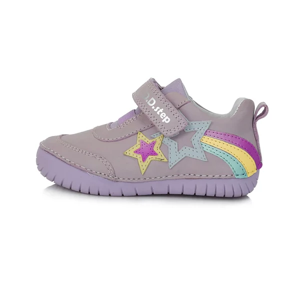 D.D. Step lila csillagos zárt cipő - S050-41607A