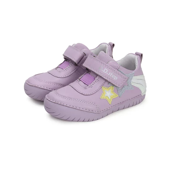 D.D. Step lila csillagos zárt cipő - S050-41607A