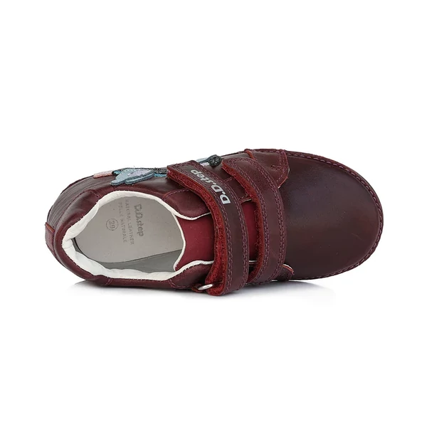 D.D. Step bordó madaras zárt cipő - S050-674A