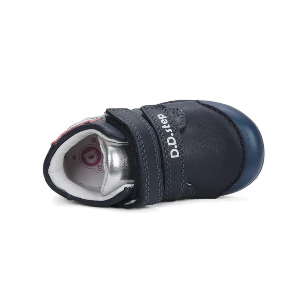 D.D. Step elsőlépés sötétkék baglyos - fluoreszkáló - zárt cipő - S066-42820B
