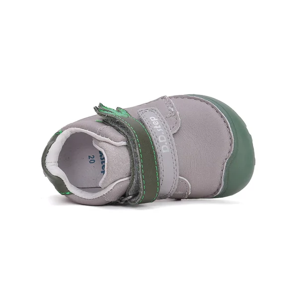 D.D. Step barefoot szürke zöld dínókaroom zárt cipő - S073-42135A