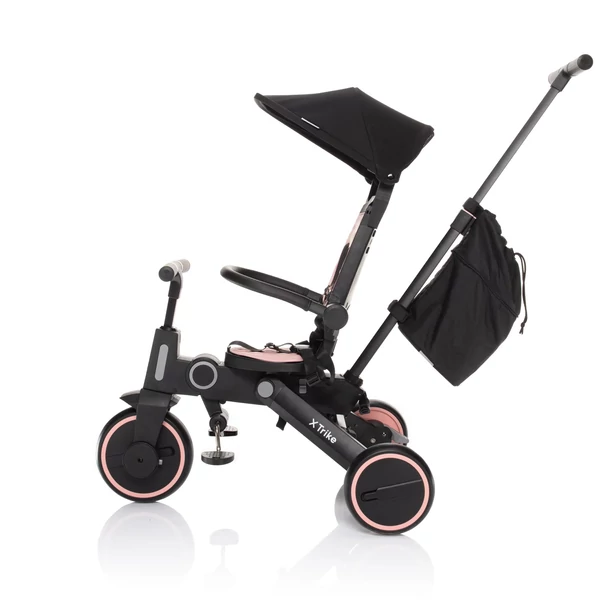 Zopa tricikli - X Trike tolókarral Quartz Pink